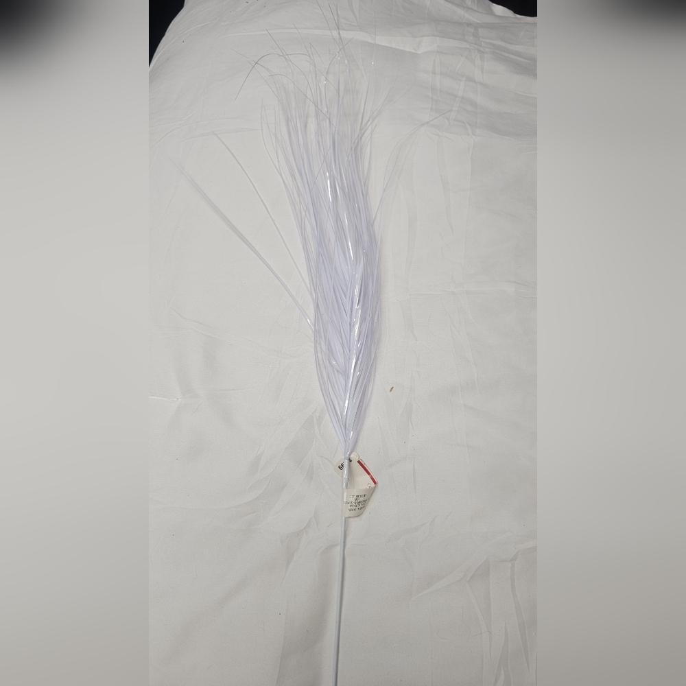 White Tinsel Party Pick - Shiny Decorative Spray